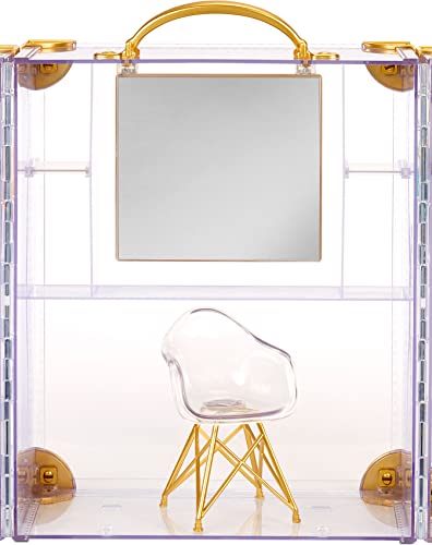 Portable Clear Acrylic Fashion Closet with 31+ Doll Clothing & Accessories L3930