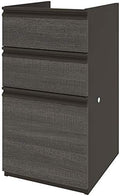 3 Drawer File Cabinet in Bark Gray and Slate A3190