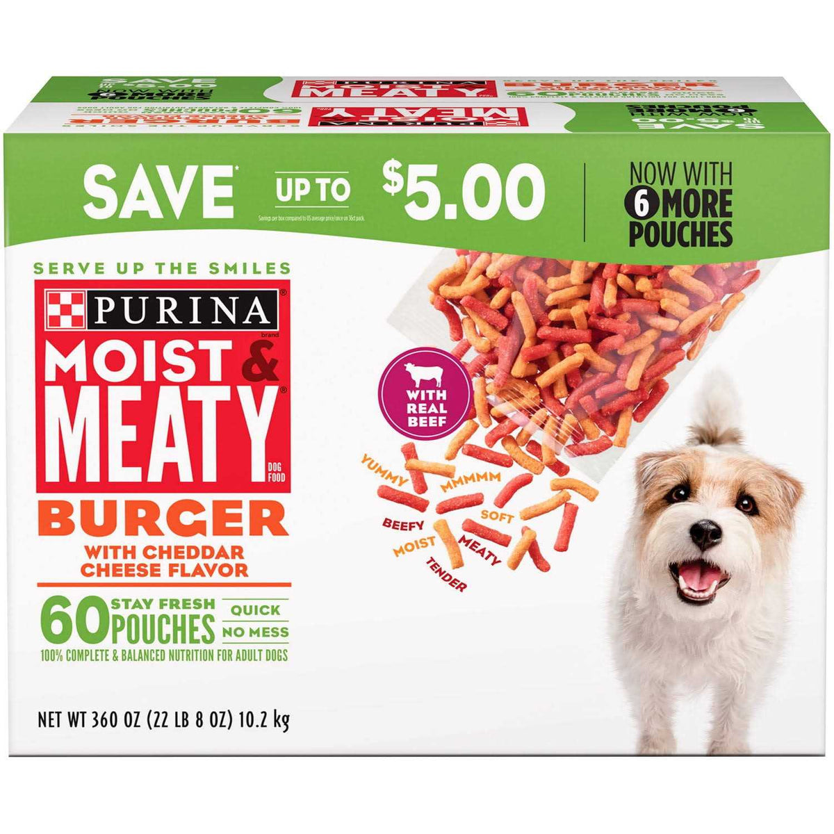Moist & Meaty Burger with Cheddar Cheese Flavor Dry Dog Food L29408