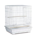 White Square Roof Parakeet Cage C89134