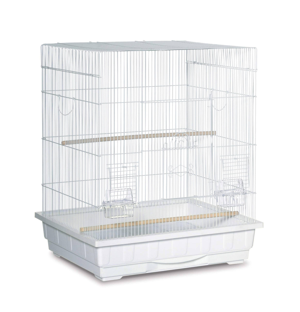 White Square Roof Parakeet Cage C89134