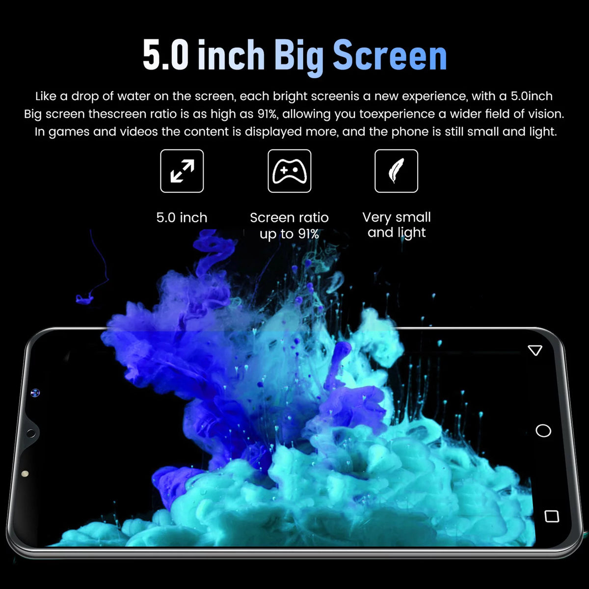 Unlocked Dual Sim Smartphone 5in 3800mAh Z144
