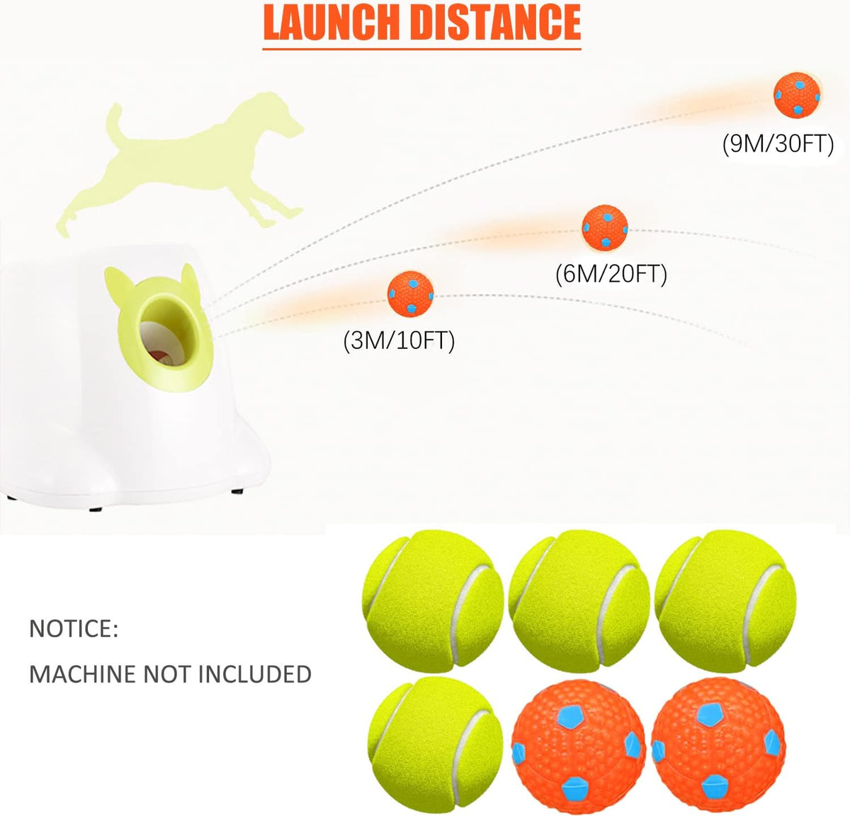 6 Pcs 1.97" Diameter Mini Tennis Balls for Dogs Z9345