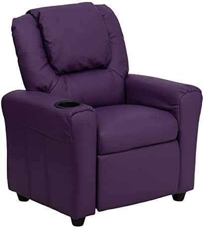 27" Tall Wood Framed Vinyl Kid's Recliner L5384