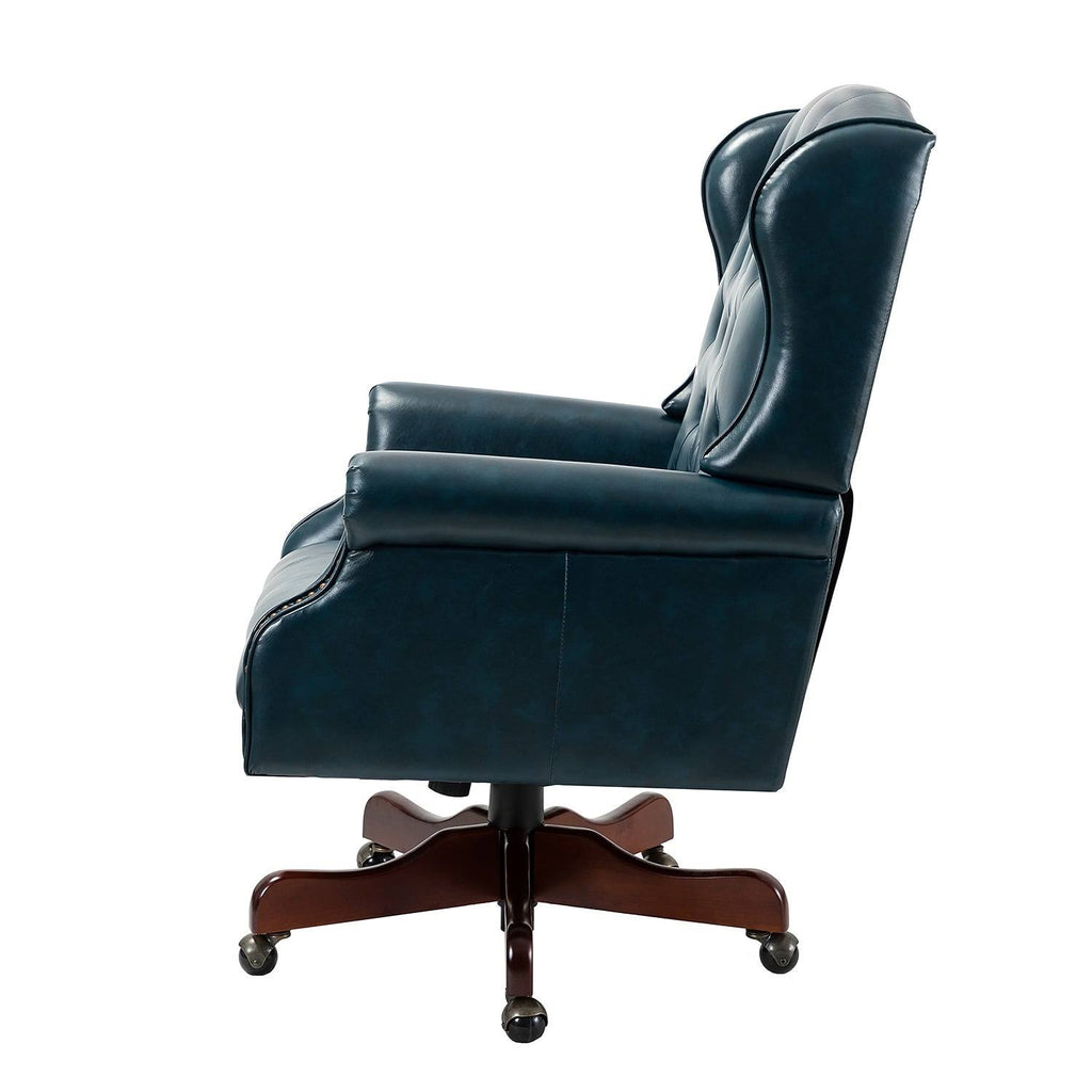 Camel Swivel Executive Chair with Tufted Back H260349