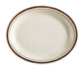 Brown Speckled Stoneware Oval Platter, Box of 24 S370378