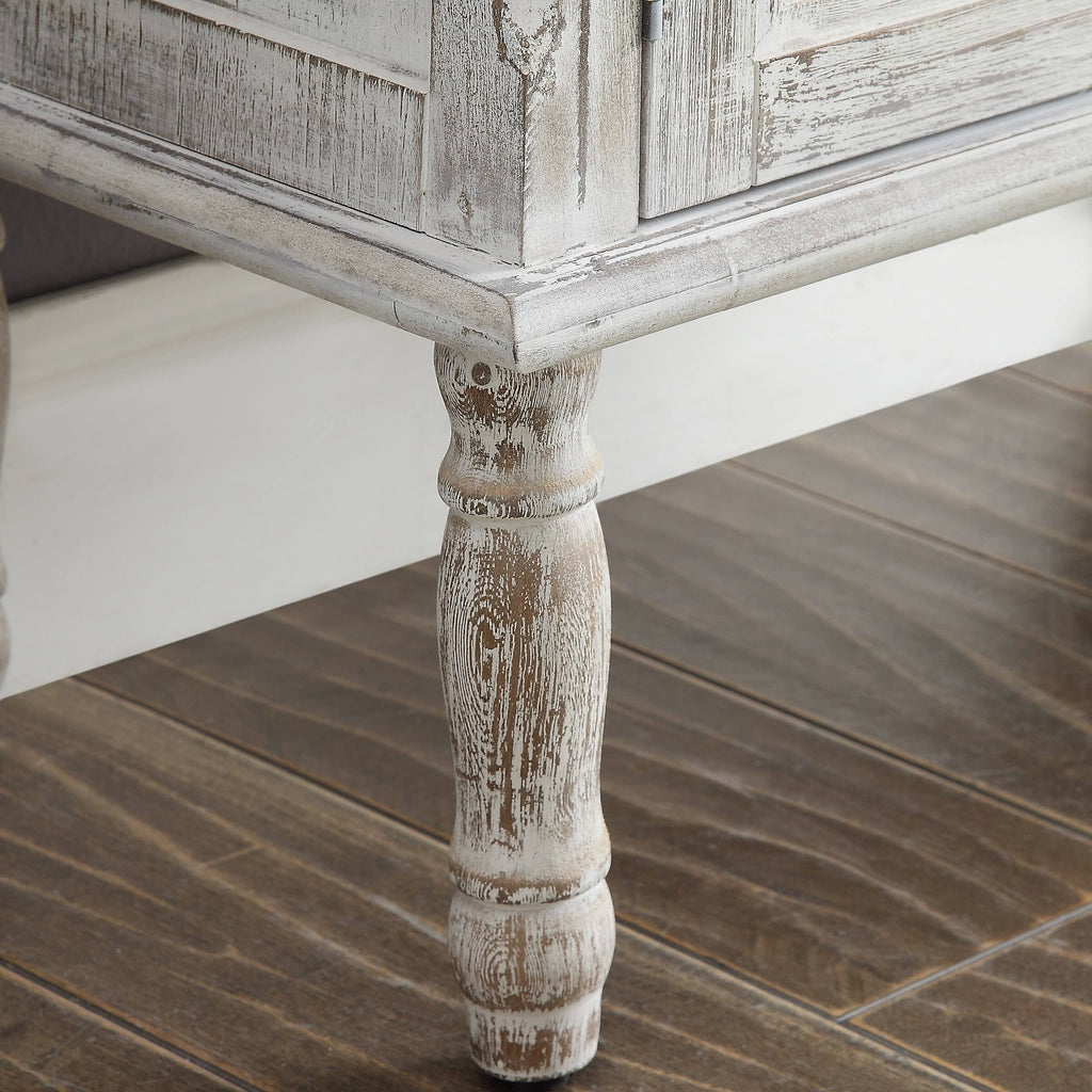 White Wood Accent Cabinet N5093