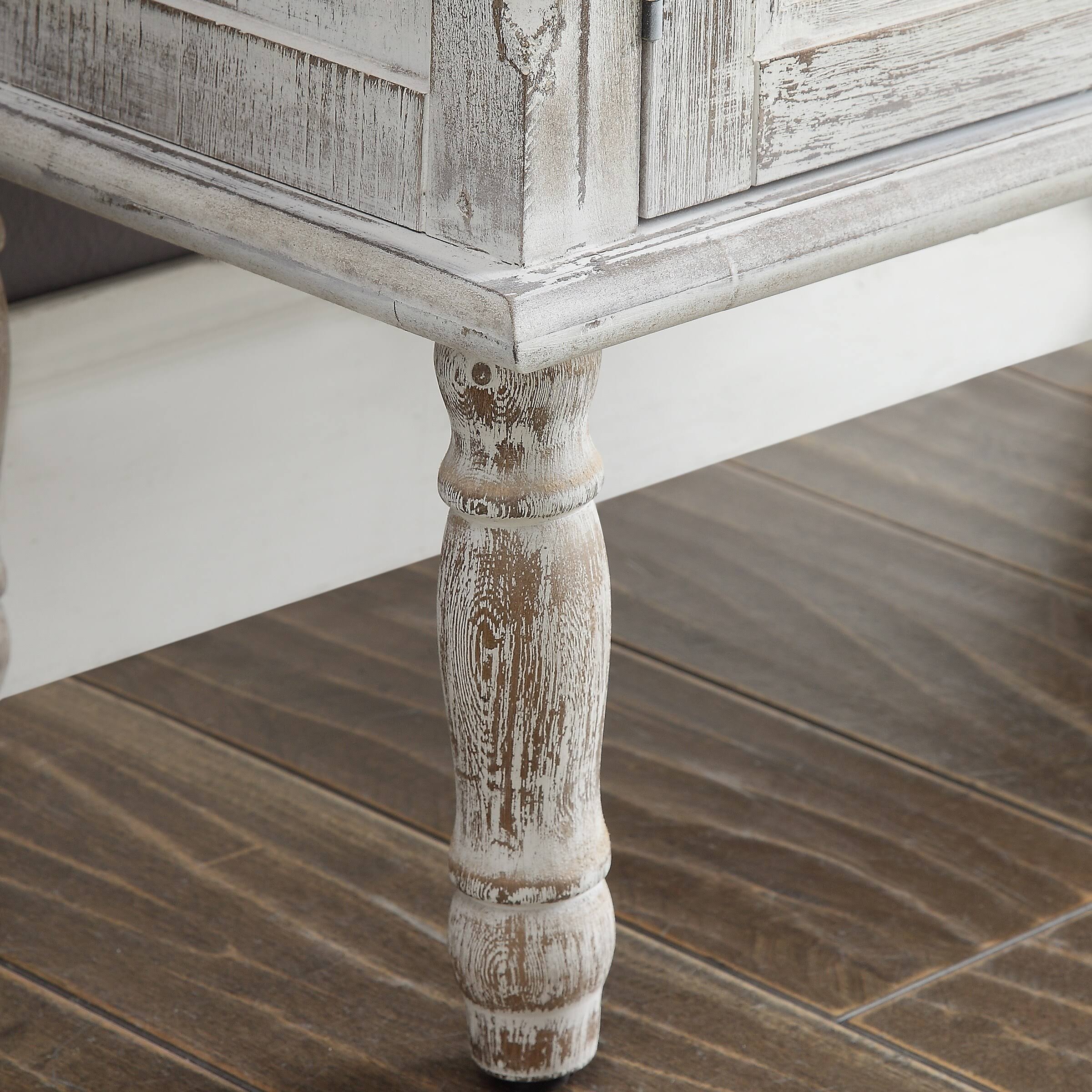 White Wood Accent Cabinet N5093