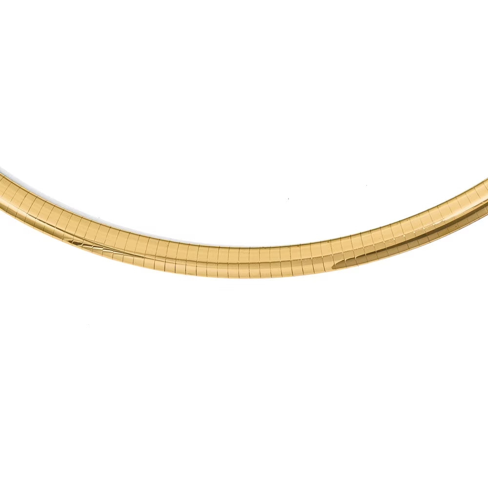 14kt Yellow Gold Omega Necklace 18 inch S1193