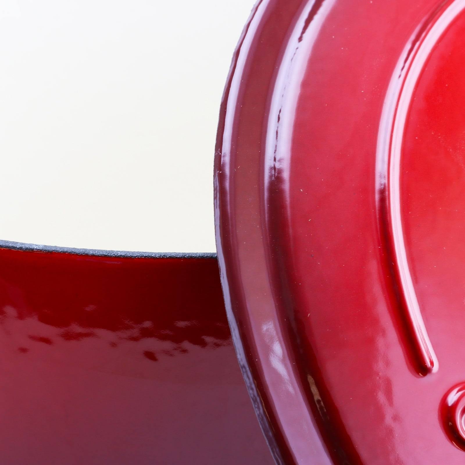 Scarlet Red 7-Quart Cast Iron Dutch Oven Q982116