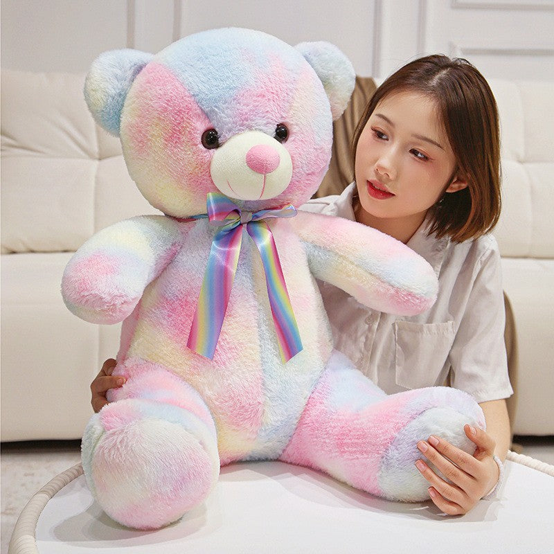 Colorful Ribbon Bear Plush Toy Doll Teddy Bear Rag Doll T859