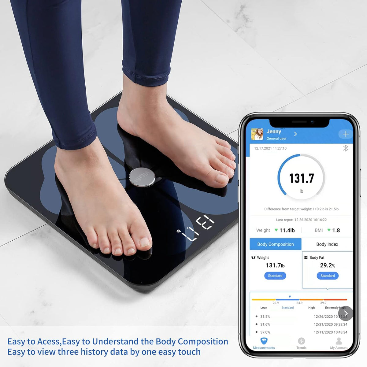 Black Smart Body Fat Scale Pack of 2 X597