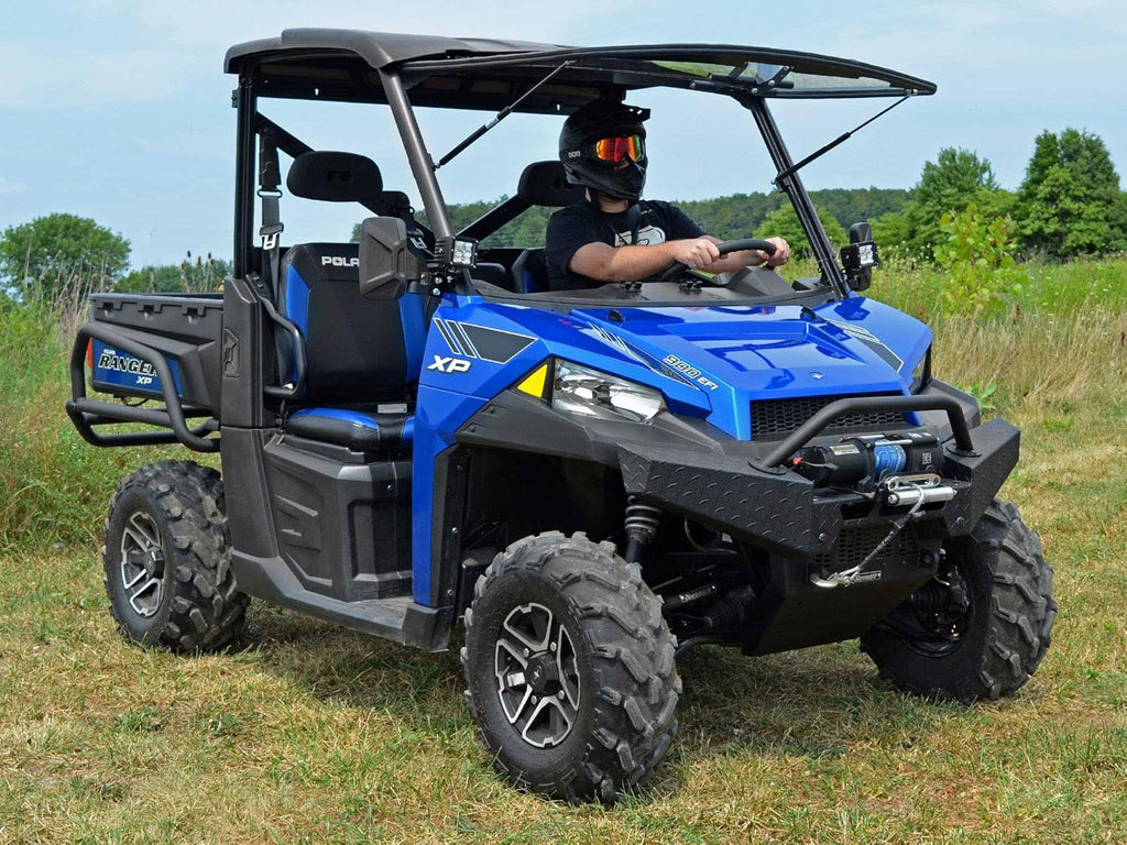 Heavy-Duty Scratch Resistant Flip Windshield, 1/4 Thick Polycarbonate N30915