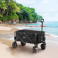 Folding Collapsible Wagon Utility Cart with 8 Wheels, Black G95814