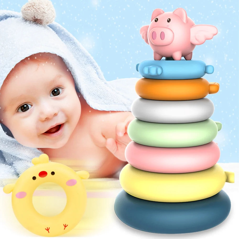7 Pcs Soft Stacking Rings Toy I8175