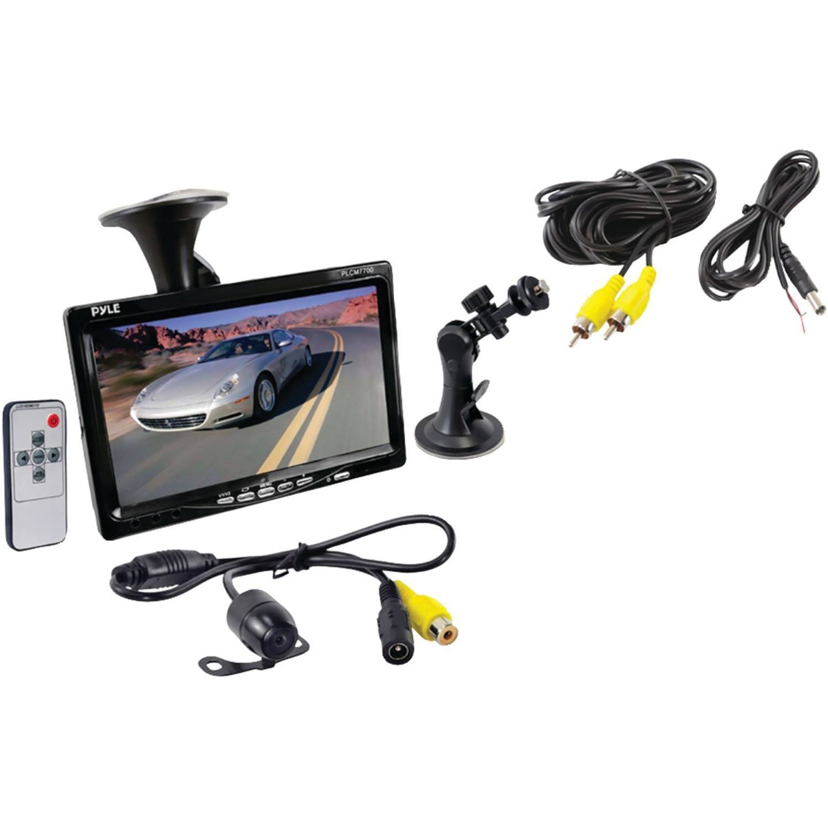 Window Suction-mount LCD Widescreen Monitor & Universal Mount Backup Camera K984741