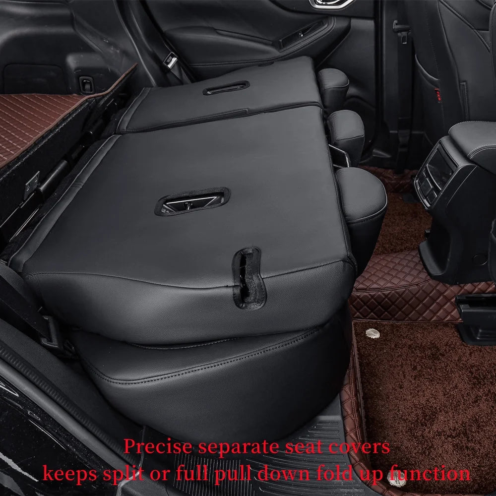 Black/Red Leatherette Full Set Car Seat Covers T93638