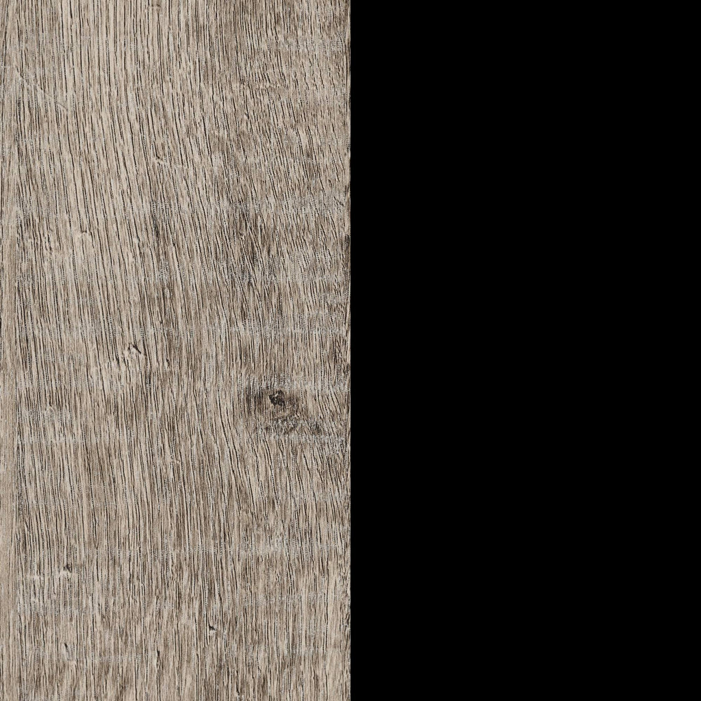 Matte Black/Weathered Oak Desk with Drawers F829