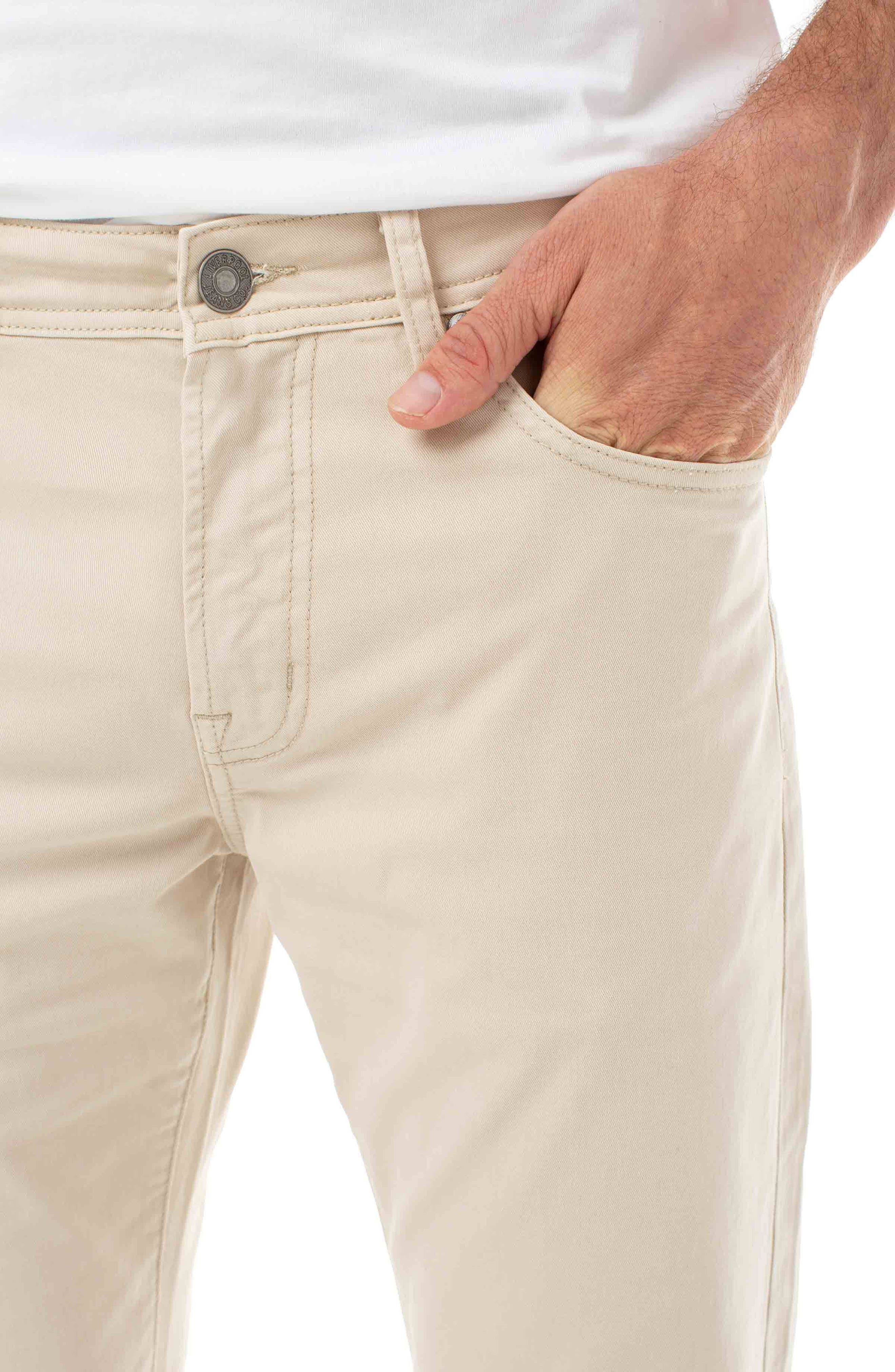 Relaxed Straight Twill Pants, Size 38, 34x22 Inseam, Sand D741685