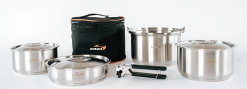 Triple Stainless Outdoor Camping Aluminum Cookware L Q584025