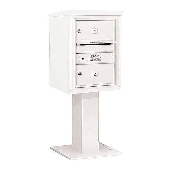 White 2 Door Pedestal Mailbox N43960