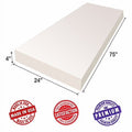 Upholstery Foam Cushion Sheet 4"x24"x75" High Density C17537
