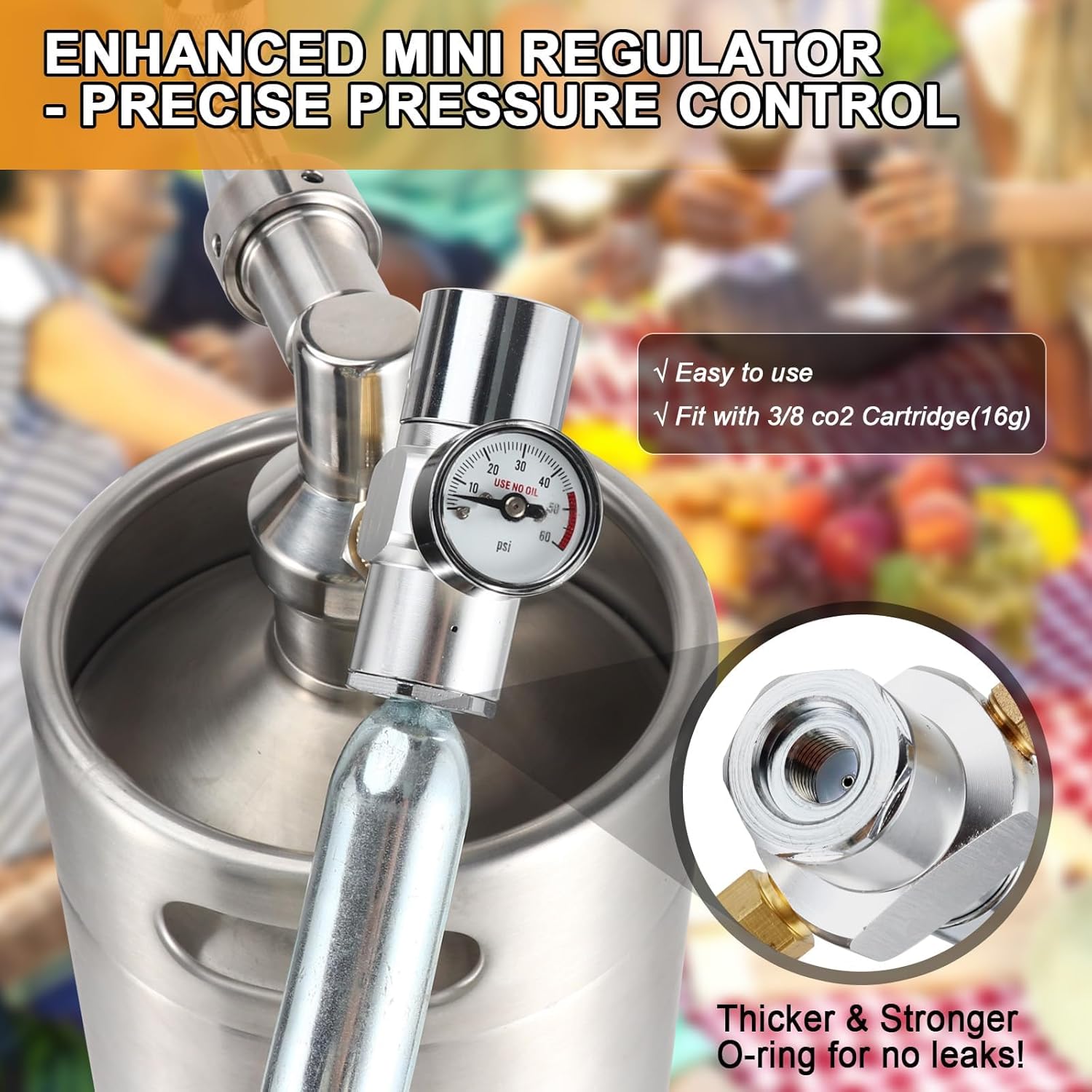 128oz Stainless Steel Mini Keg Beer Dispenser K5841