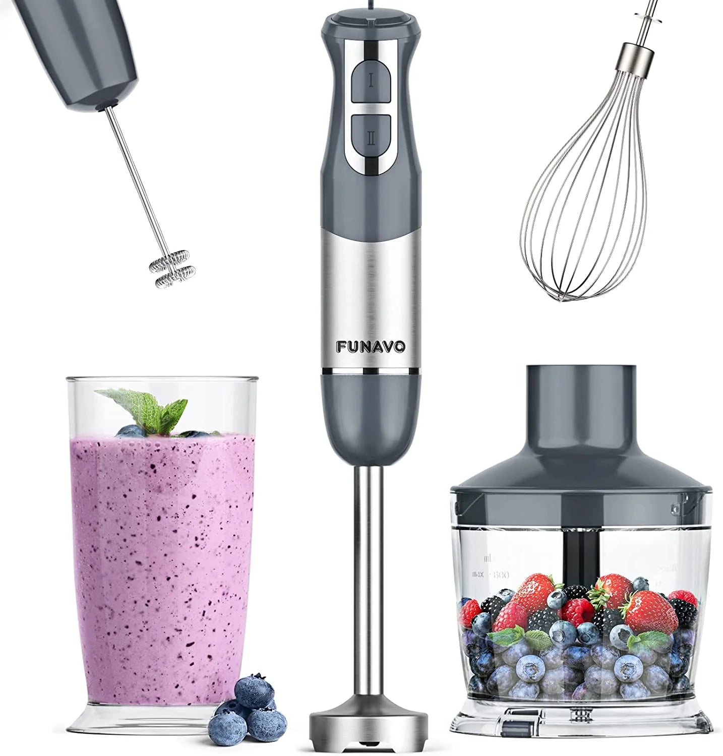 800W Stainless Steel Hand Blender with Turbo Mode K604794