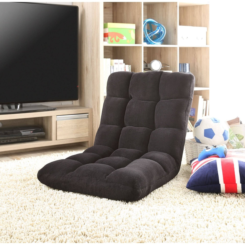 Brown Microplush Recliner Gaming Chair with Floor Mat B55693