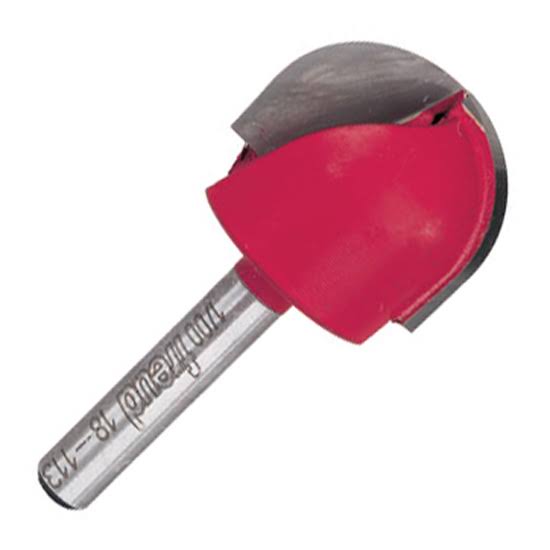 Industrial Carbide Round Nose Bit 1in Dia x 3/4in Height x 1/2in Radius x 1/4in Shank V42039