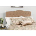 Tufted Upholstered Twin Size Headboard in Camel Fabric C360