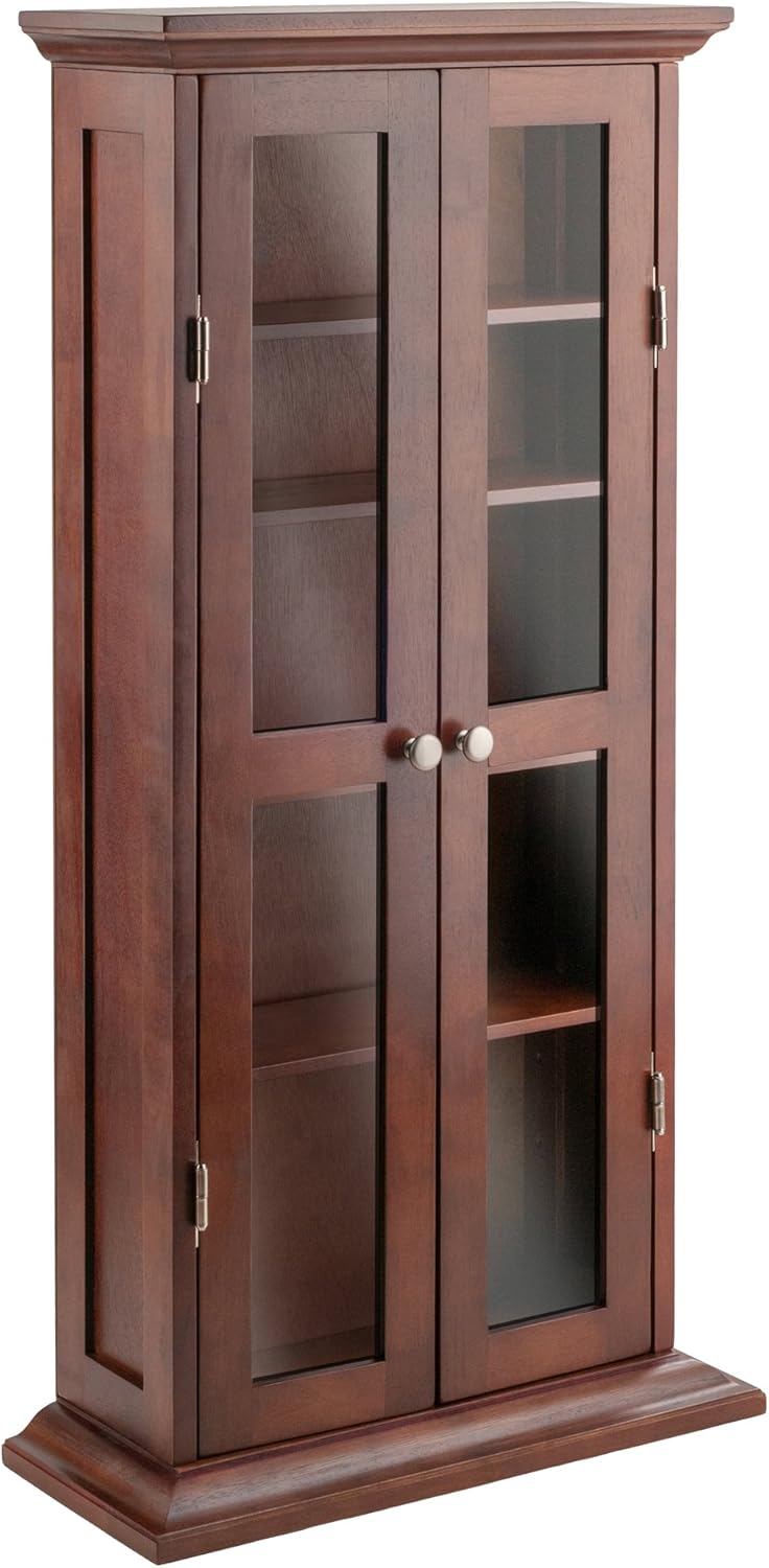 Antique Walnut Media Entertainment Console I117