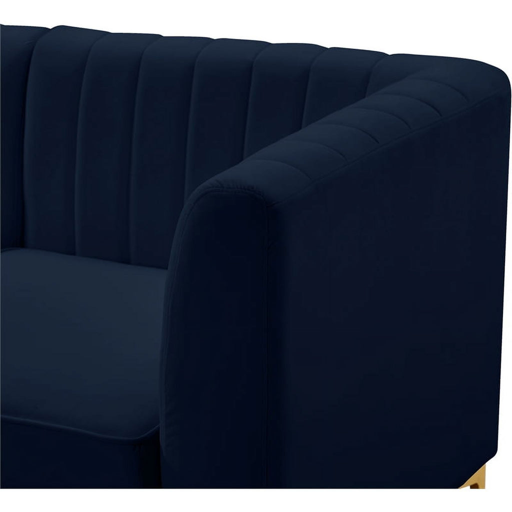 Navy Velvet Corner Chair E420761