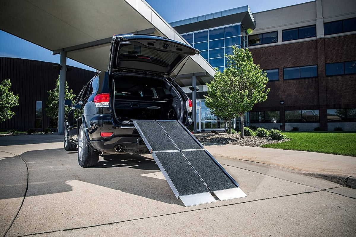 Suitcase Trifold Portable Ramp with Slip-Resistant Surface, 8 Foot X27184