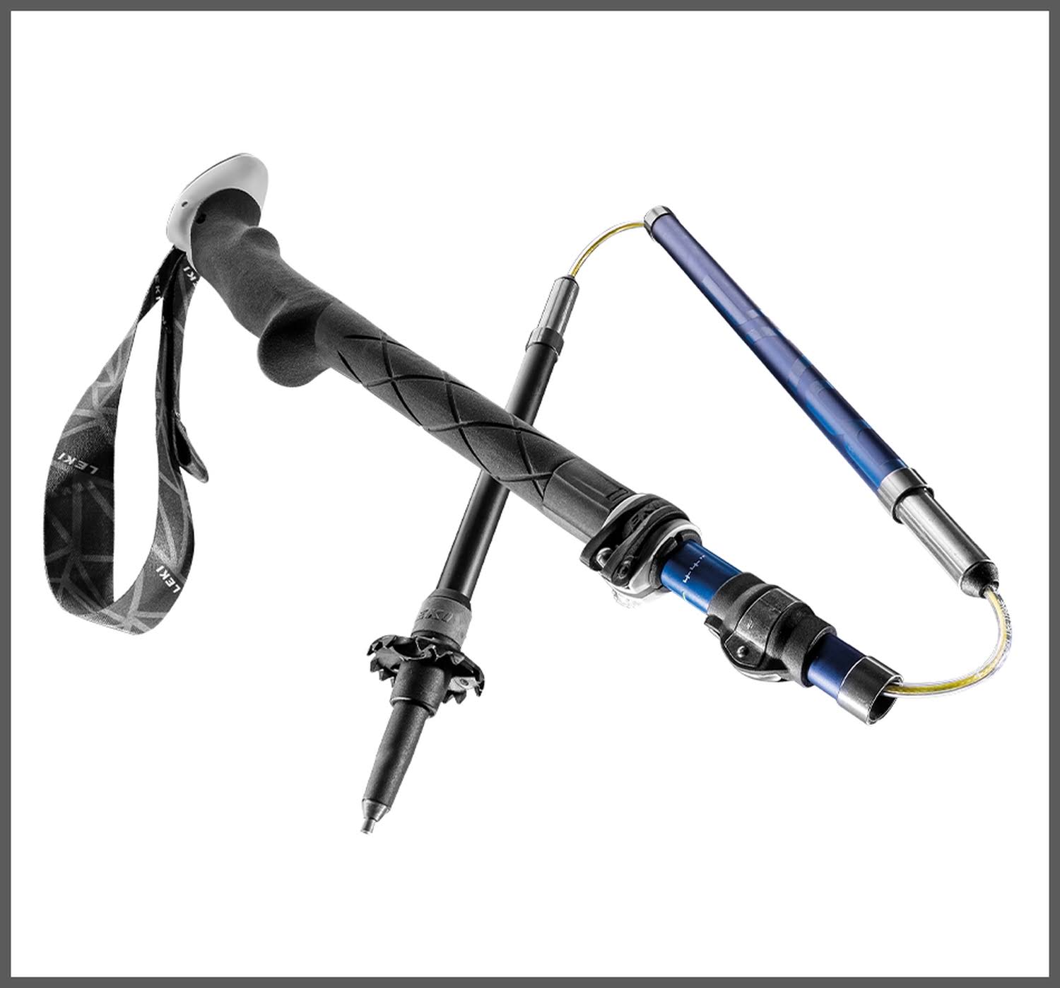 Trekking Poles White Blue Lime Green C3902