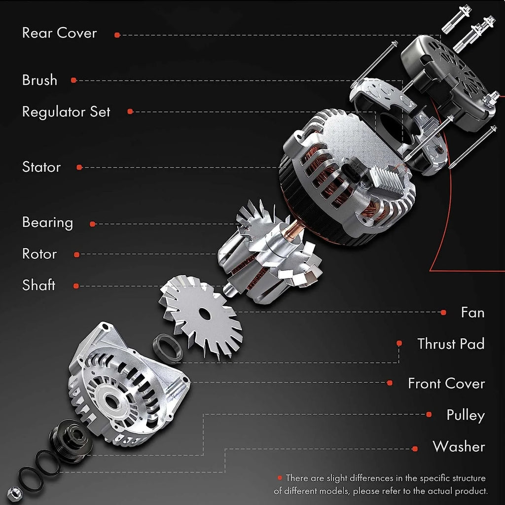 Alternator Compatible with Chevy Silverado 1500, Avalanche 1500, GMC Sierra 1500, Cadillac Escalade Y1321