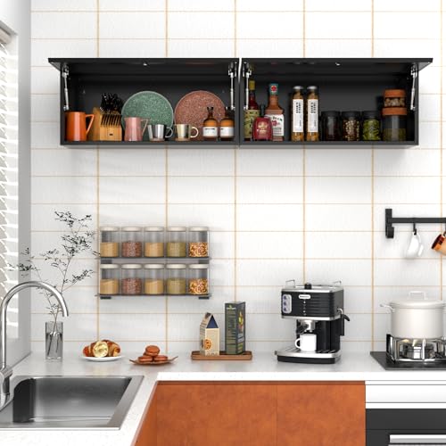 Metal Wall Garage Storage Cabinet, 20" H Wall Cabinets with Doors and Shelves, Locking Garage Cabinets Wall Mounted M65632