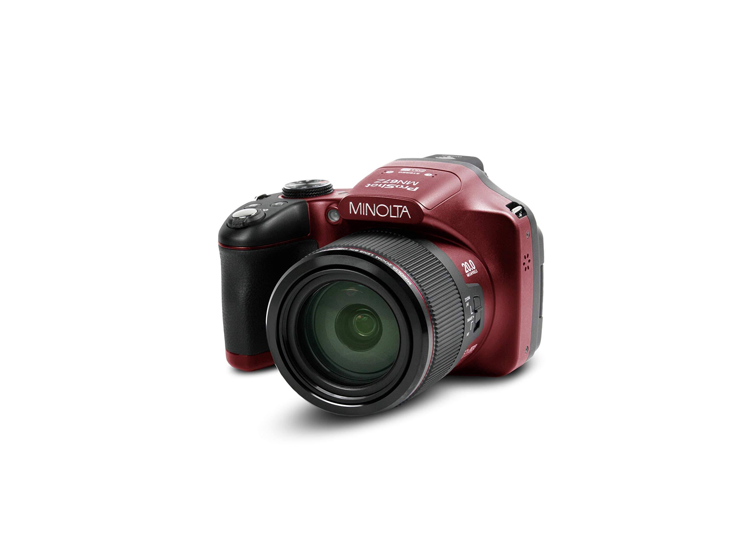 Red 20.0-Megapixel 1080p Full HD 67x Optical Zoom Wi-Fi Bridge Camera C55938