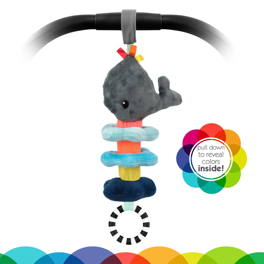 Sensory Pull Down Stroller Toy with Vibrating Upward Motion C220944