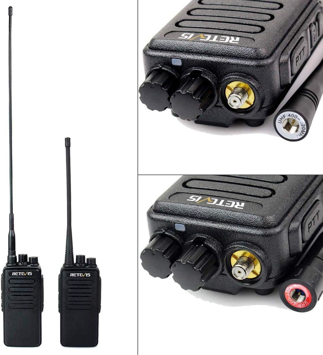 5 Pack Long Range Heavy Duty Rechargeable Two Way Radios with Earpiece and Mic V125