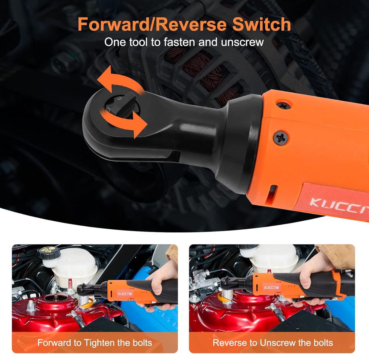 Cordless Ratchet Wrench Set, 3/8'' 16.8V 450 RPM Electric Ratchet Wrench, 40 Ft-lbs, 2-Pack 2.0Ah Lithium-Ion Batteries, 1 Extension Bar Pack of 2 O780