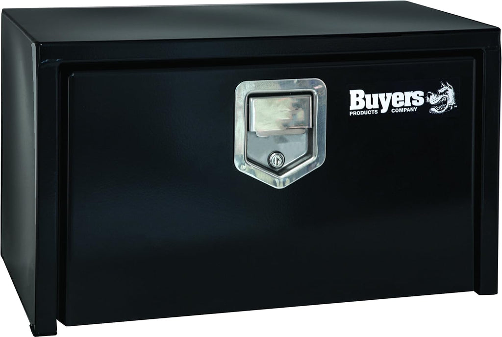 Black Steel Underbody Truck Box with Paddle Latch C537