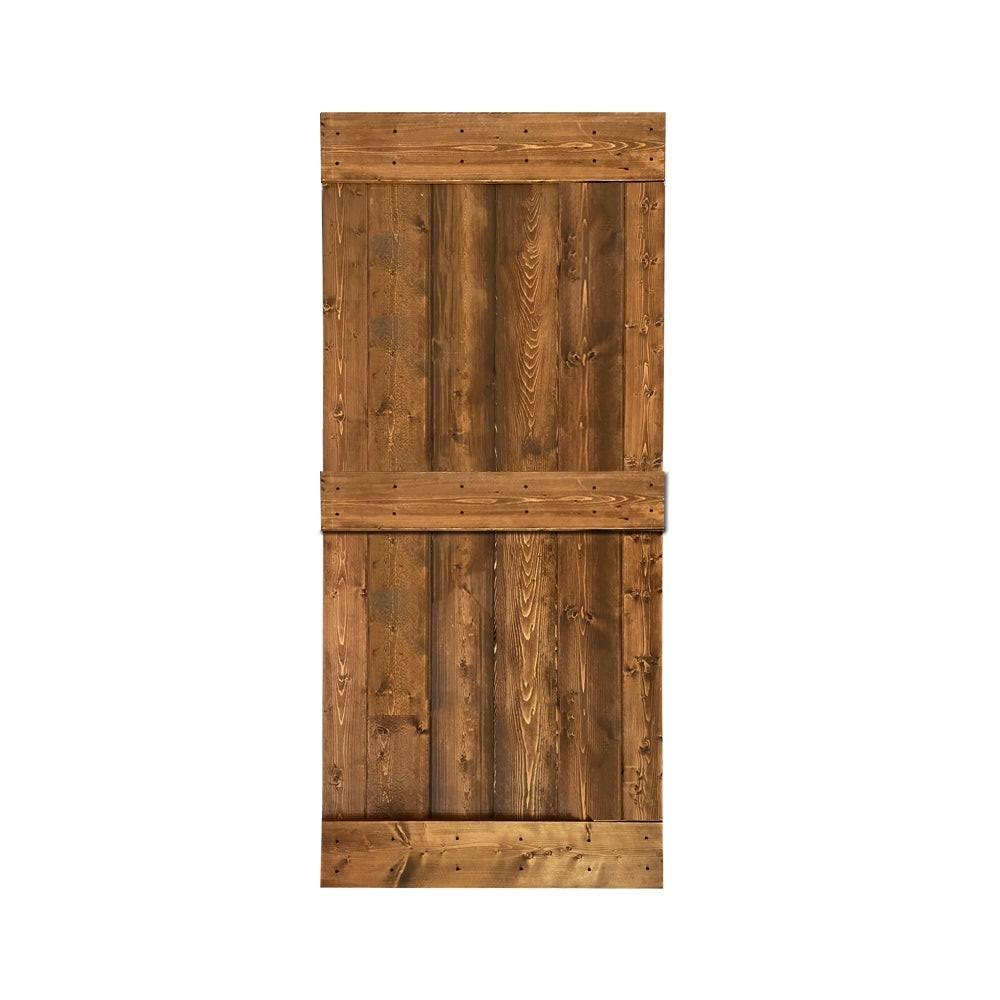 Charcoal Black 42 x 84 Solid Wood Interior Sliding Barn Door S4641