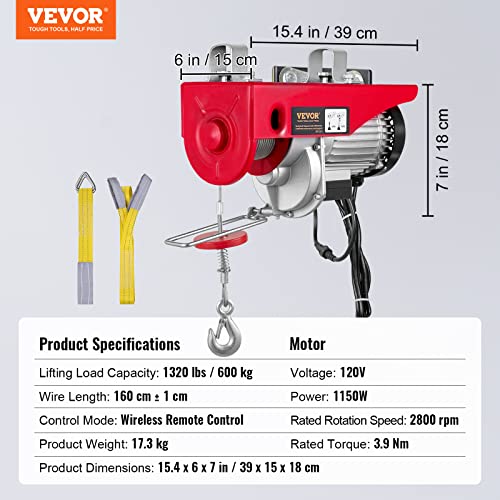 1320LBS Wireless Electric Hoist Y708