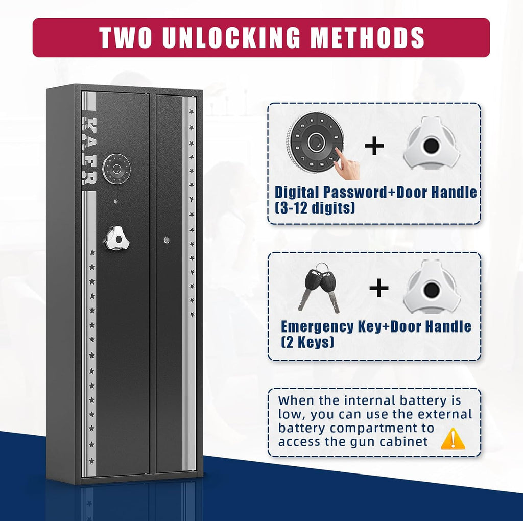 4-5 Gun Safe with Removable Shelf and Gun Rack R215