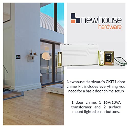White Wired Door Bell Chime Kit with Transformer & Push Button I263