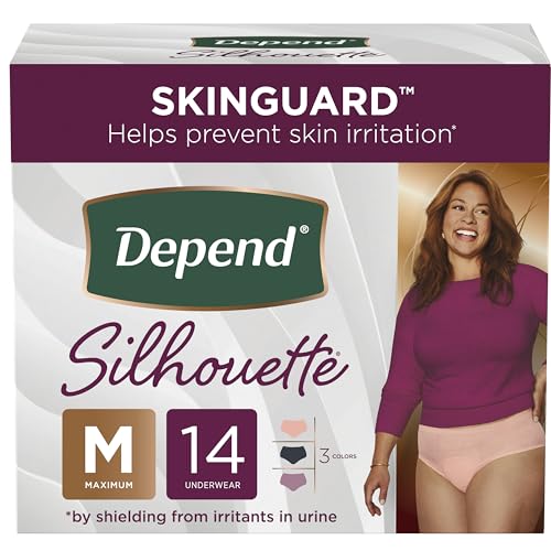 Pink Maximum Absorbency Adult Incontinence Underwear for Women, Medium, 14 Count K674