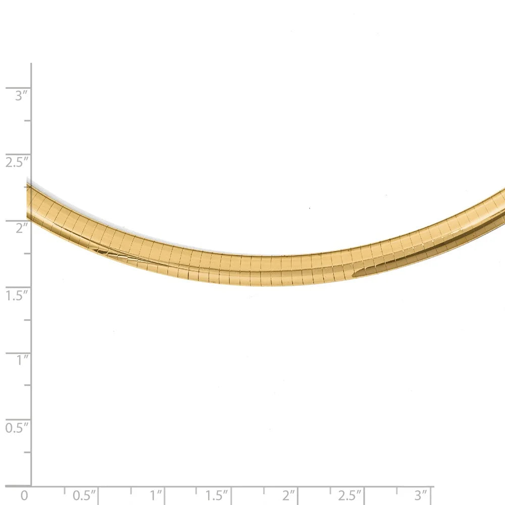 14kt Yellow Gold Omega Necklace 18 inch S1193