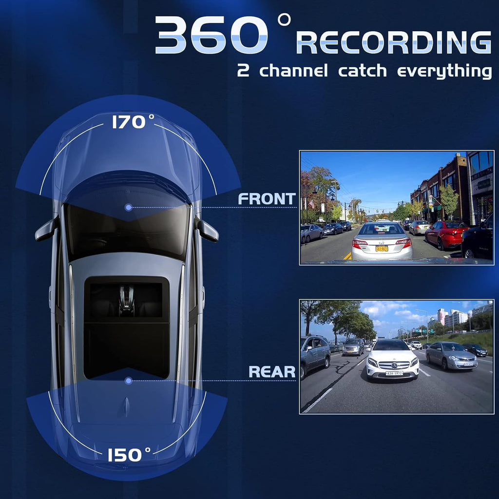 Dual Dash Camera with Front 4K Camera and Rear 2K Camera K2119