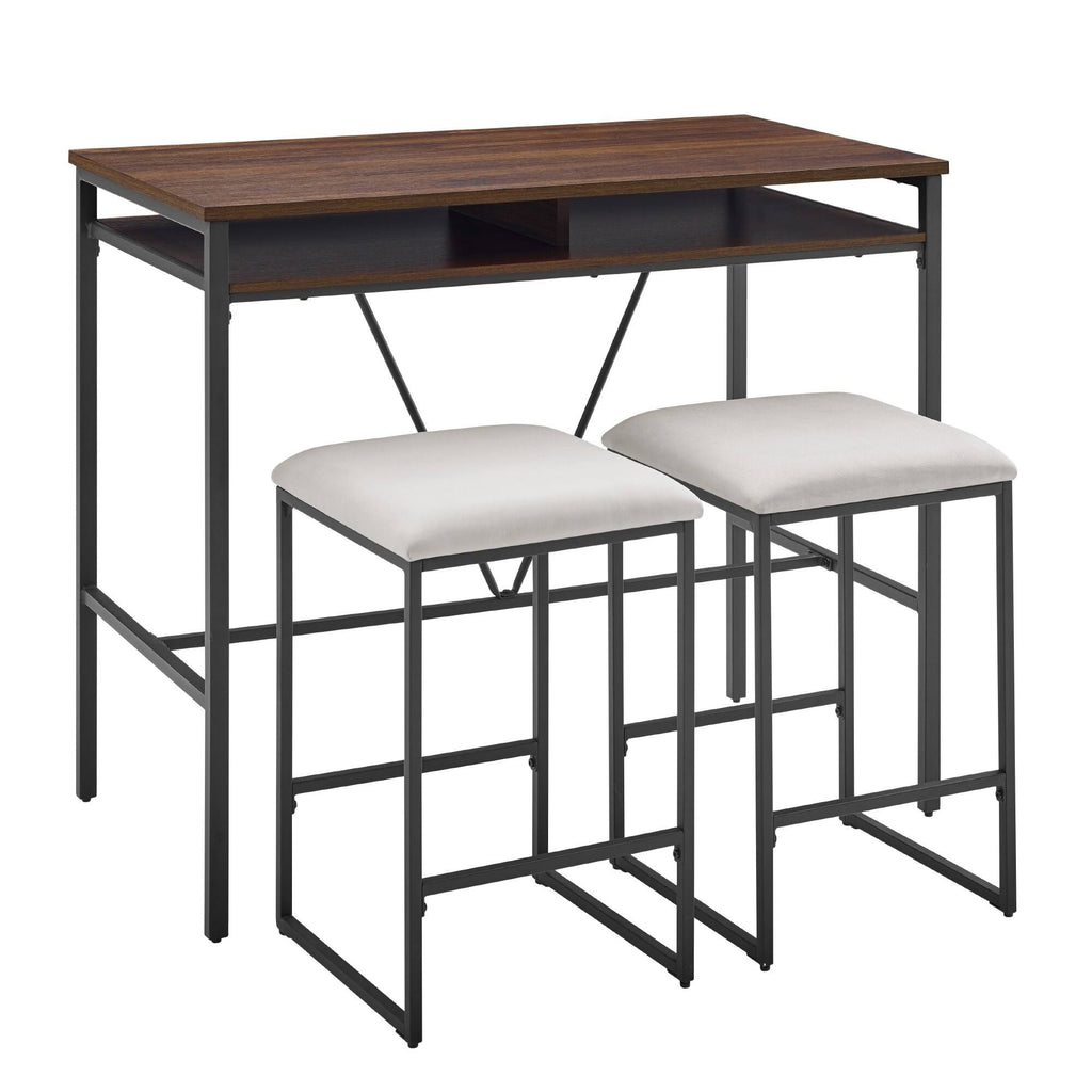 Rustic Oak 3-Piece Counter Height Dining Set U140189